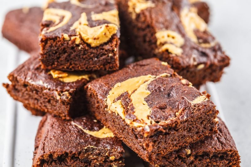 PEANUT BUTTER BROWNIES