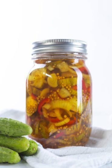 spicy bread and butter pickles