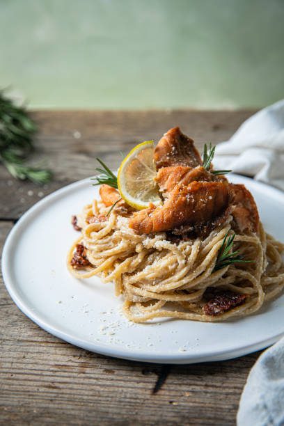 Sun Dried Tomato Salmon Pasta